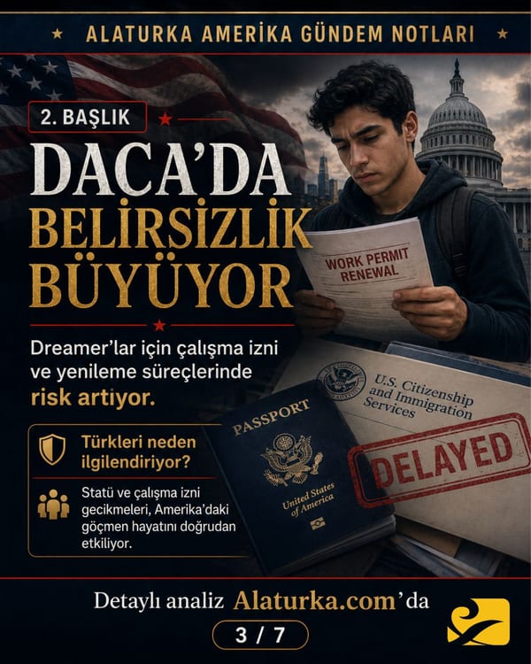 19 Mayıs 2026 Alaturka Amerika Gündem Notları carousel görseli, Türkleri ilgilendiren beş Amerika başlığı