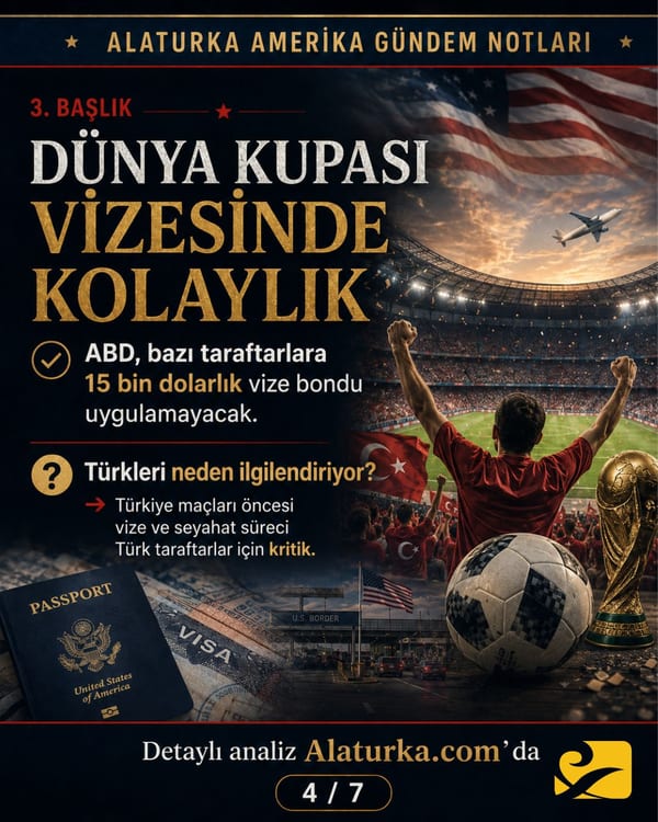19 Mayıs 2026 Alaturka Amerika Gündem Notları carousel görseli, Türkleri ilgilendiren beş Amerika başlığı