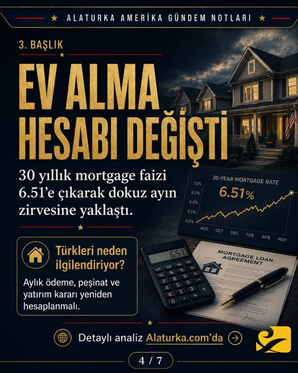 22 Mayıs 2026 Alaturka Amerika Gündem Notları carousel görseli, Türkleri ilgilendiren beş Amerika başlığı
