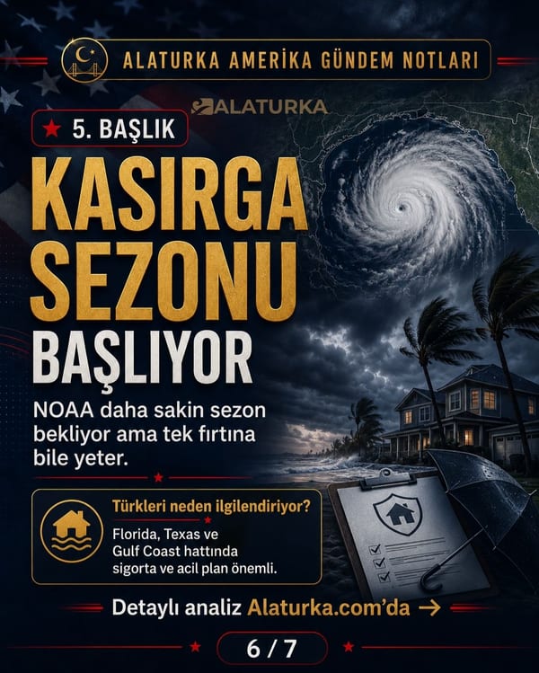 27 Mayıs 2026 Alaturka Amerika Gündem Notları carousel görseli, Türkleri ilgilendiren beş Amerika başlığı