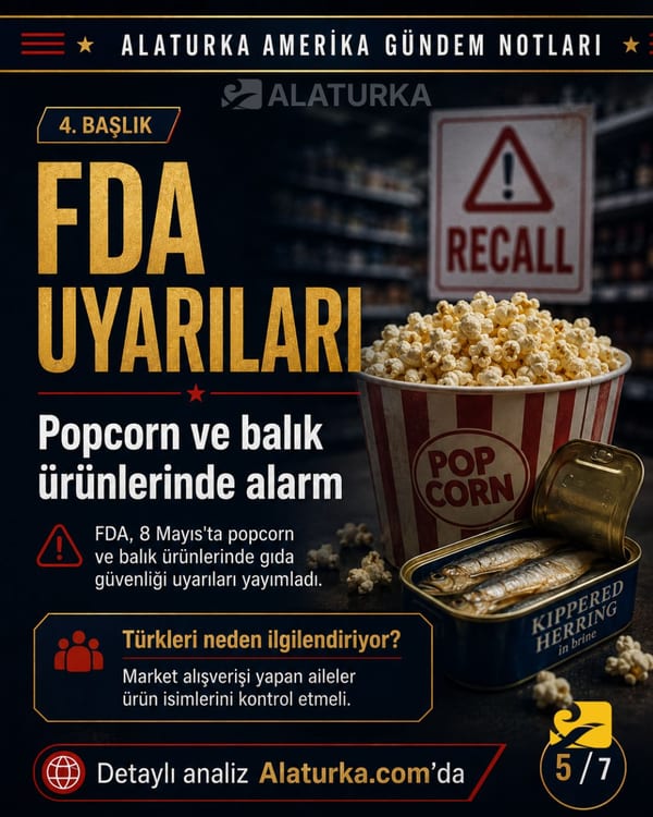 8 Mayıs 2026 Alaturka Amerika Gündem Notları carousel görseli, Türkleri ilgilendiren beş Amerika başlığı
