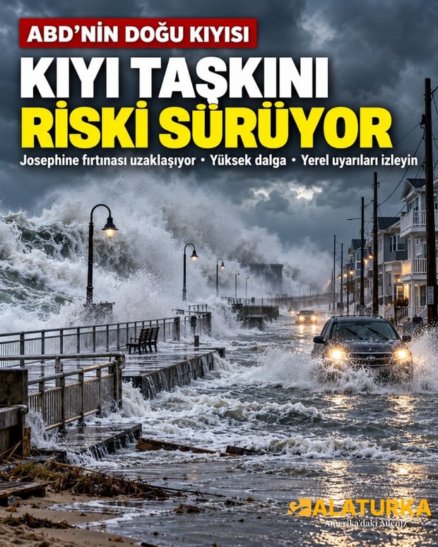 ABD'nin Doğu Kıyısı'nda Josephine fırtınası nedeniyle kıyı taşkını riski