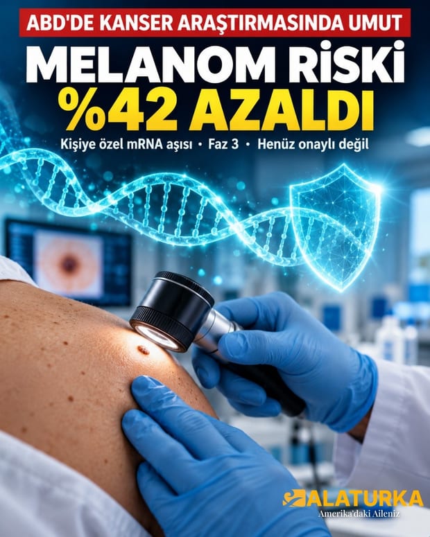 ABD'de mRNA aşısıyla melanom riski yüzde 42 azaldı