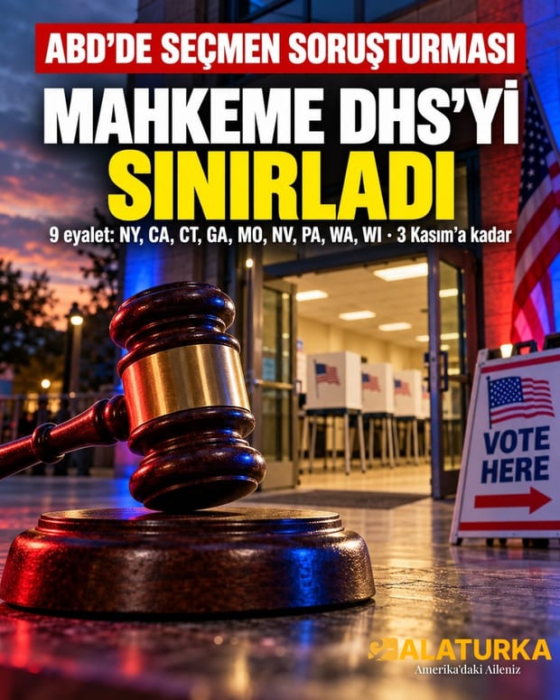 ABD'de mahkeme DHS'nin seçmen soruşturmasını 9 eyalette sınırladı