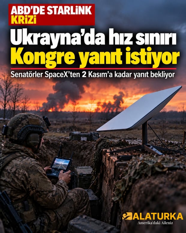 Ukrayna'da siperde drone kumandası tutan asker ve yanında Starlink uydu anteni