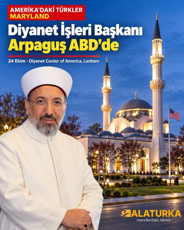 Diyanet İşleri Başkanı Safi Arpaguş ve ABD'nin Maryland eyaletindeki Diyanet Center of America camii
