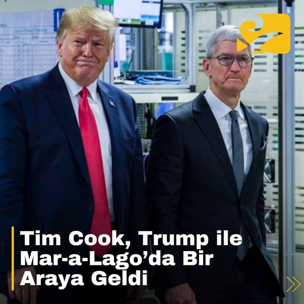 Apple CEO’su Tim Cook, Florida’daki Mar-a-Lago’da Donald Trump ile bir görüşme gerçekleştirdi.