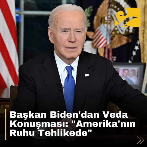 Joe Biden, görevini Trump’a devretmeden önce Oval Ofis’ten son kez ulusa seslendi.