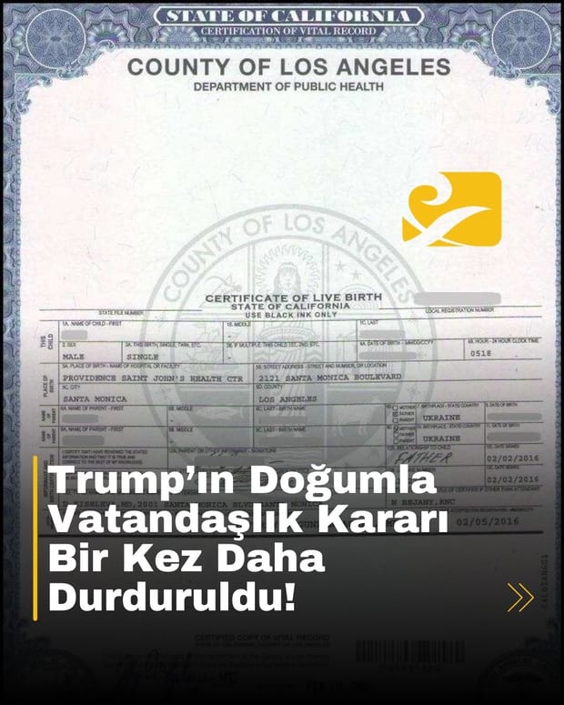 Trump’ın doğumla vatandaşlık kararı bir kez daha mahkemede durduruldu