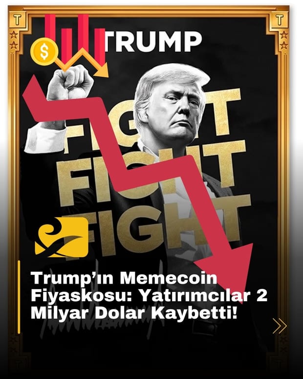 Trump’ın Memecoin Fiyaskosu: Yatırımcılar 2 Milyar Dolar Kaybetti!