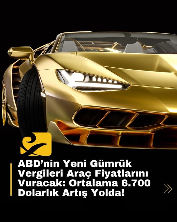 ABD’nin yeni gümrük vergileri nedeniyle artması beklenen otomobil fiyatlarını temsil eden otomotiv sektörü görseli