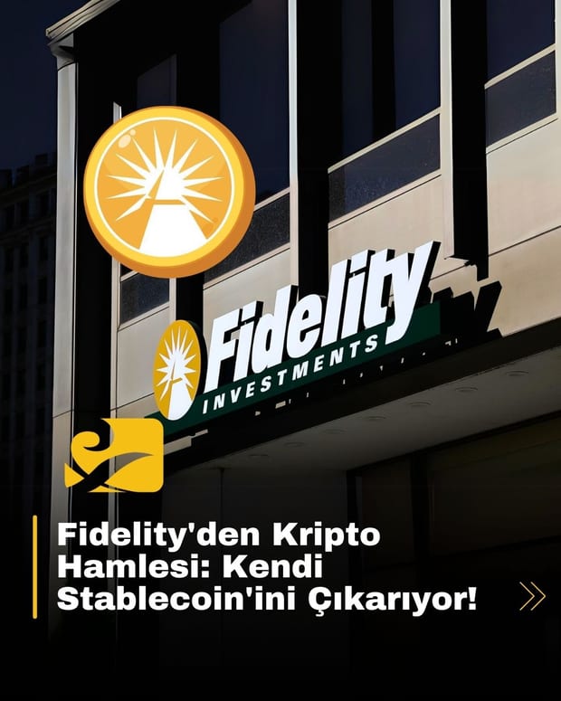 Fidelity Investments'ın stablecoin çıkarmasını simgeleyen dijital para görseli