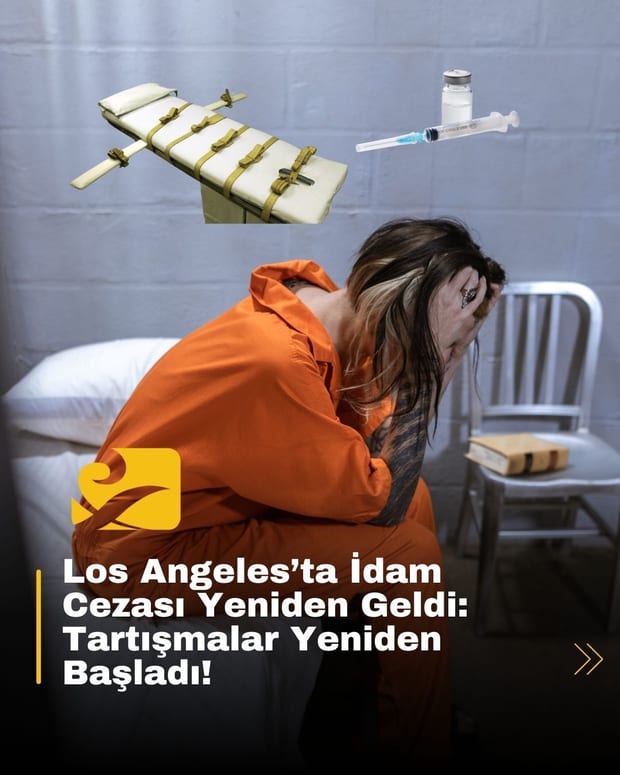 Los Angeles'ta idam cezasının yeniden uygulamaya konulmasıyla ilgili mahkeme salonunu simgeleyen görsel