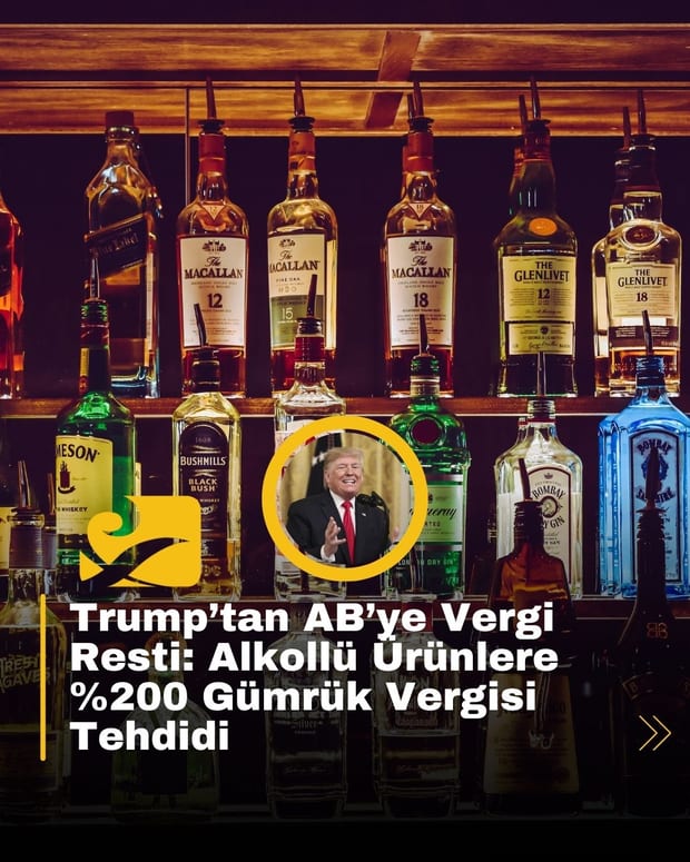 Trump, AB alkollü içeceklerine %200 gümrük vergisi tehdidinde bulundu