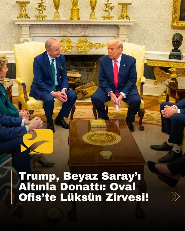 Donald Trump’ın Oval Ofis’e eklediği altın detaylar, Beyaz Saray’ı Mar-a-Lago tarzına dönüştürdü