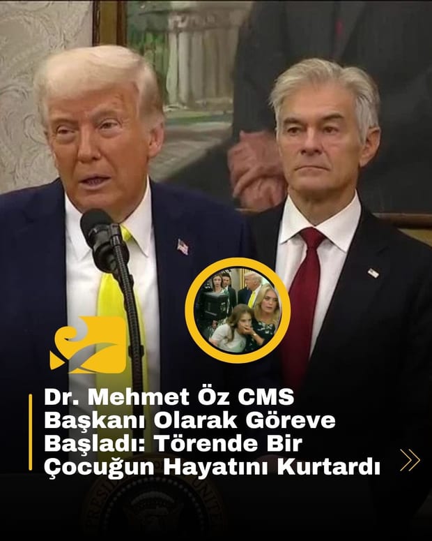 Dr. Mehmet Öz, CMS başkanı olarak yemin töreninde fenalaşan bir çocuğa müdahale ederek dikkat çekti