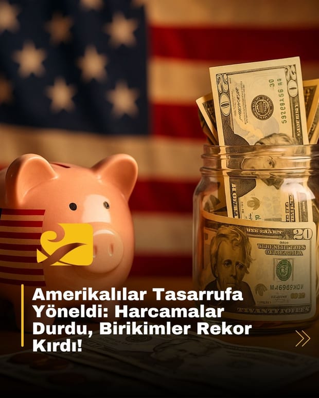 ABD’de tasarruf oranının yükselişini temsil eden görsel
