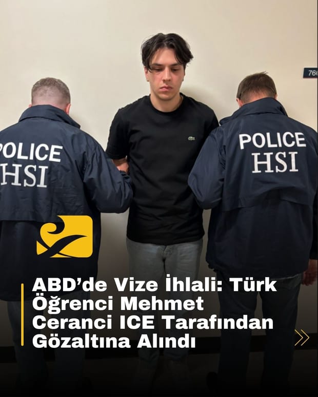 F1 vizesiyle ABD’ye gelen Türk öğrenci, okula gitmeyip çalıştığı için ICE tarafından gözaltına alındı