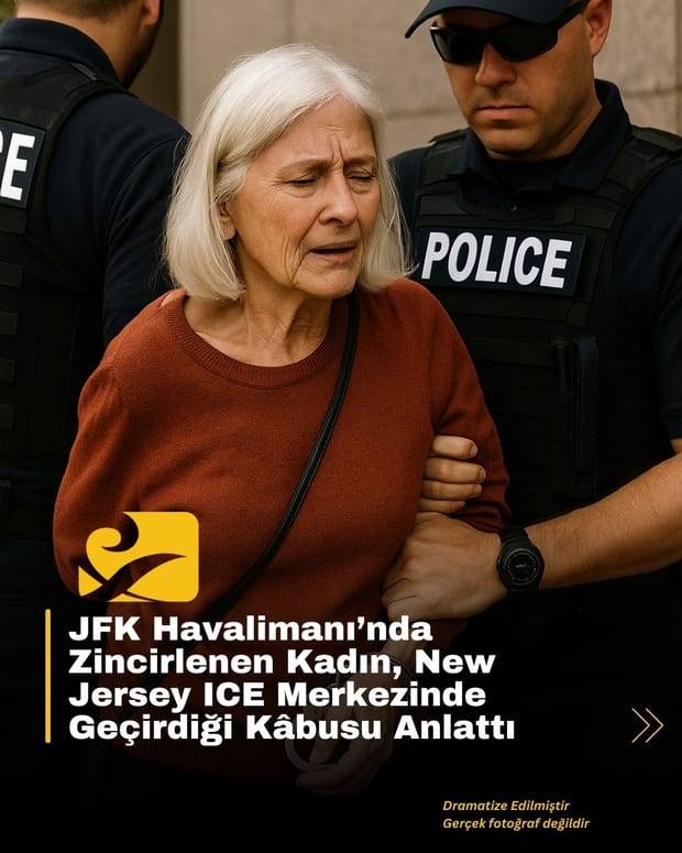 New Jersey’deki ICE gözaltı merkezinde yaşanan insanlık dışı koşulları anlatan görsel