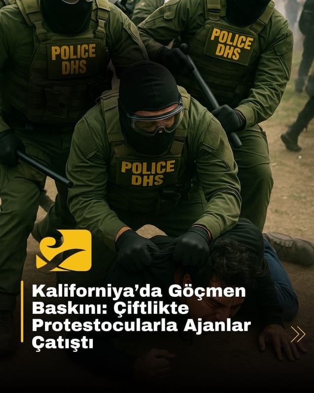 Kaliforniya’da federal ajanların göçmen baskınları sırasında protestocularla çatıştığı an