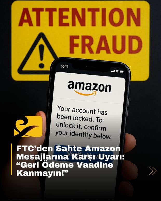 FTC, Amazon kullanıcılarını sahte geri ödeme mesajlarından uyardı. Tıkladığınız link, hesabınızı çalabilir