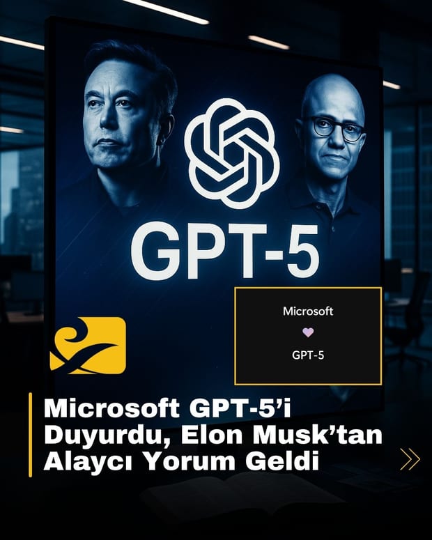 GPT-5’in tanıtımıyla Microsoft ve Elon Musk arasındaki yapay zekâ rekabetini simgeleyen bir sahne