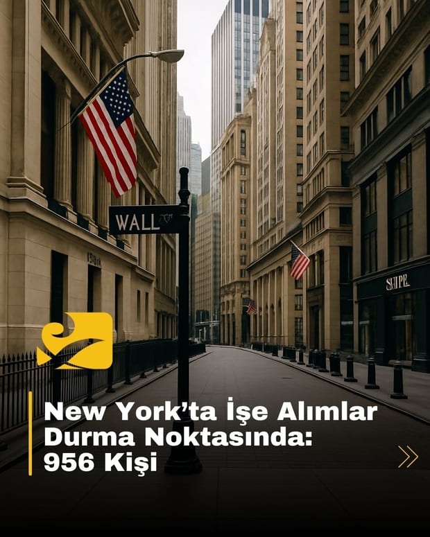 New York’ta işe alımların durma noktasına geldiğini gösteren görsel