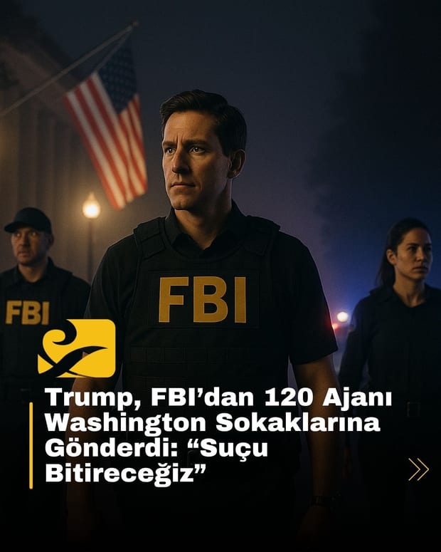 Washington D.C.’de gece devriyesinde görev yapan FBI ajanları ve polis araçları