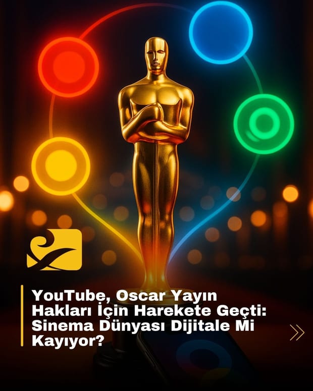 YouTube'un Oscar yayın hakları için girdiği rekabeti simgeliyor.