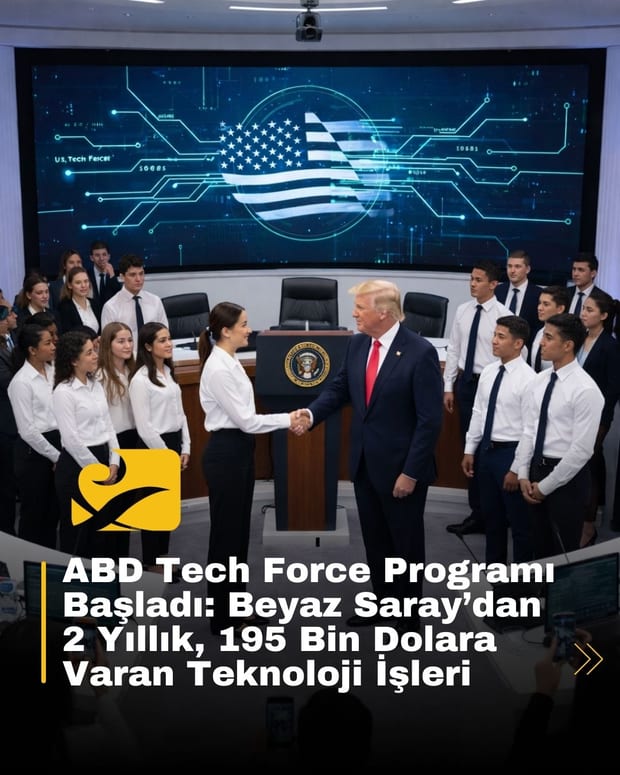 ABD Tech Force Programı kapsamında, teknoloji uzmanlarının federal hükümet yetkilileriyle siber güvenlik ve yapay zeka projelerini tartıştığı modern bir toplantı odası.