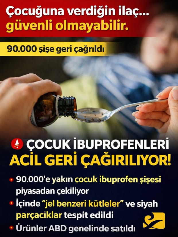 ABD’de geri çağrılan çocuk ibuprofen şurubu ve sağlık uyarısı