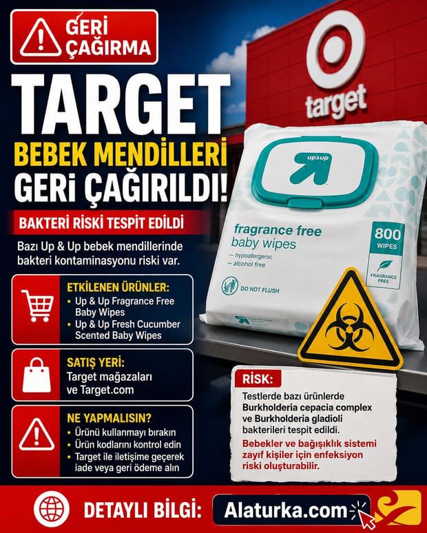 Target’ta satılan bebek mendilleri geri çağırıldı