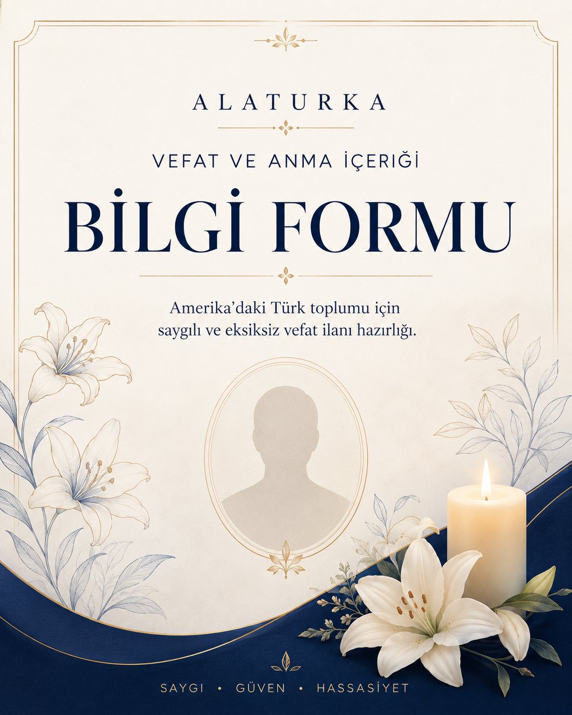 Alaturka vefat ve anma içeriği bilgi formu