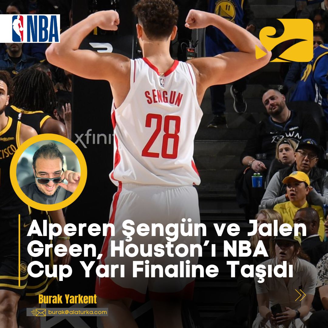 Alperen Şengün, 26 sayı ve 11 ribaundla Houston Rockets’ın NBA Cup yarı finaline yükselmesinde büyük rol oynadı.