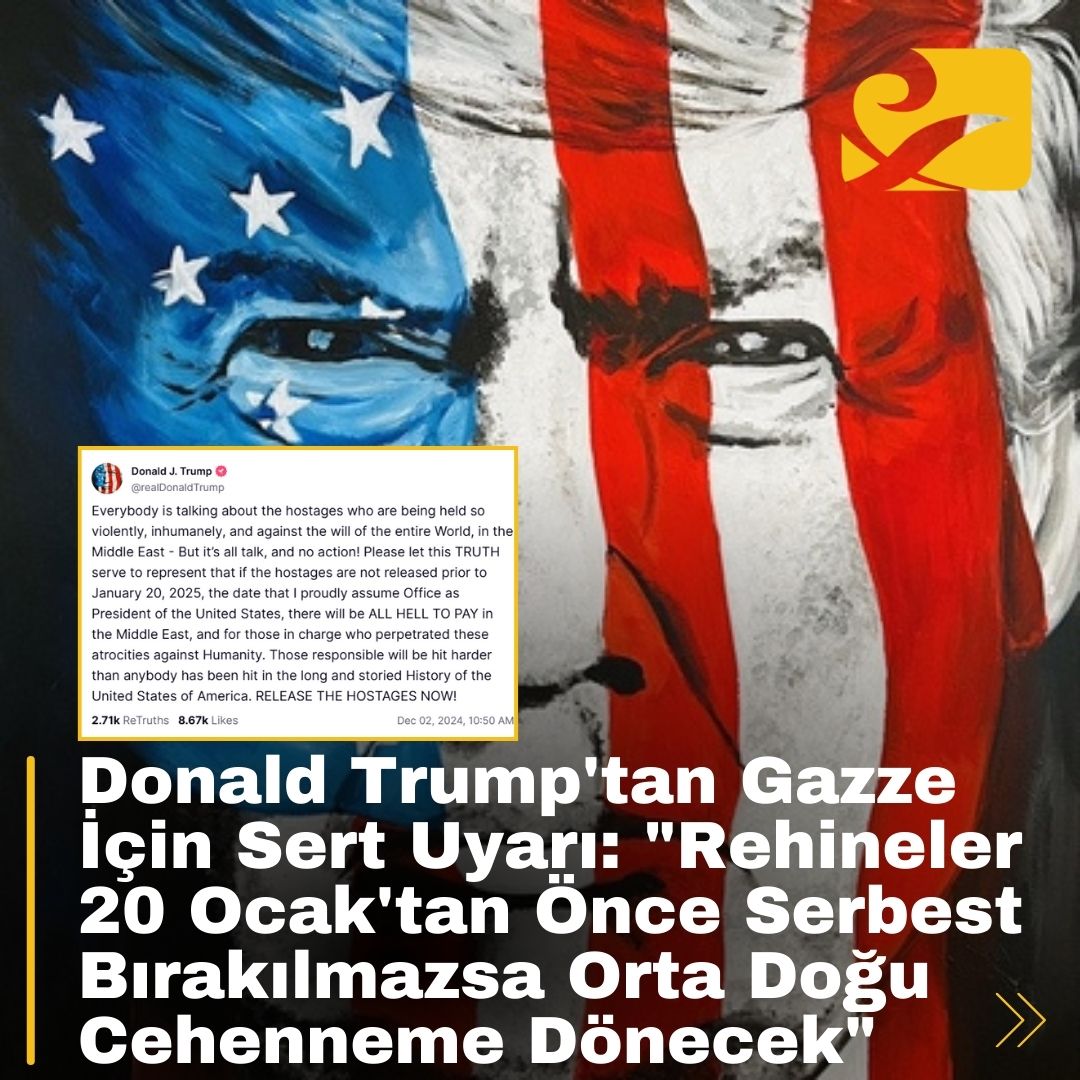 Donald Trump, Gazze'deki rehineler için uyarıda bulundu: "Orta Doğu’da tüm cehennem kopacak."
