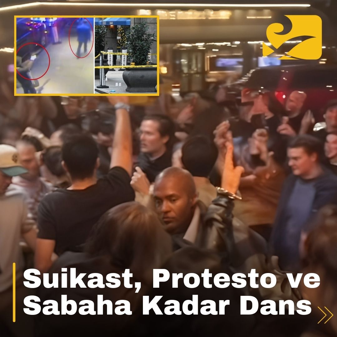 UnitedHealthcare CEO’su Brian Thompson’a düzenlenen suikast sonrası halk, cinayet mahallinde danslı bir protesto gerçekleştirdi.