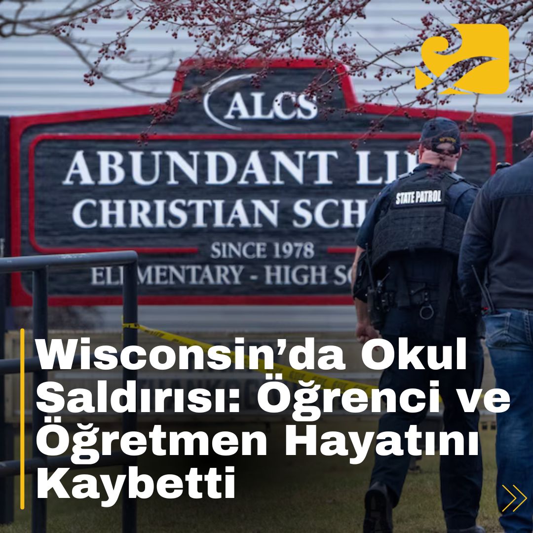 Wisconsin’deki Abundant Life Christian School’da yaşanan saldırıda bir öğretmen ve öğrenci hayatını kaybederken, altı öğrenci yaralandı.