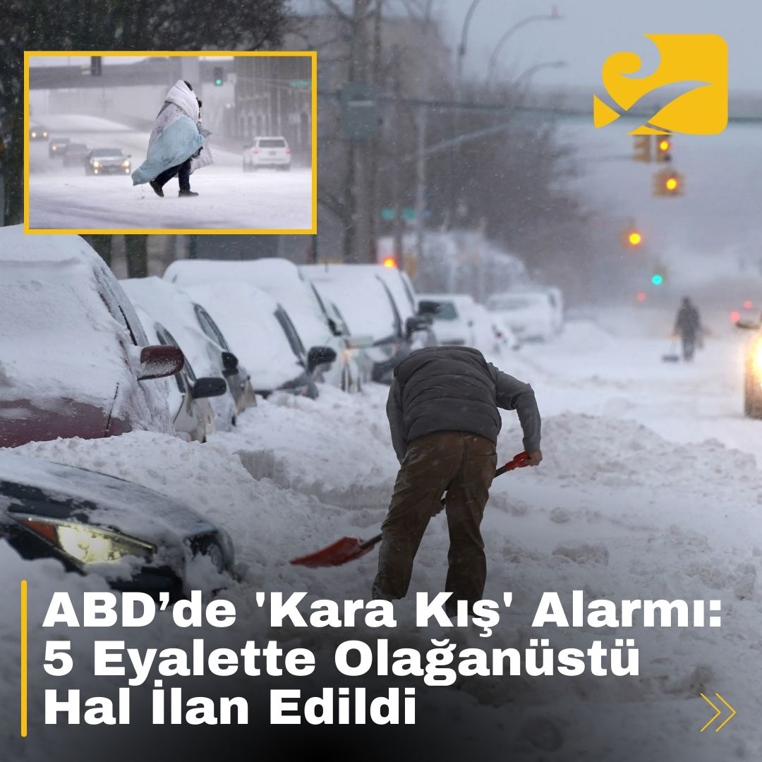 ABD’de beklenen kış fırtınası nedeniyle 5 eyalette olağanüstü hal ilan edildi