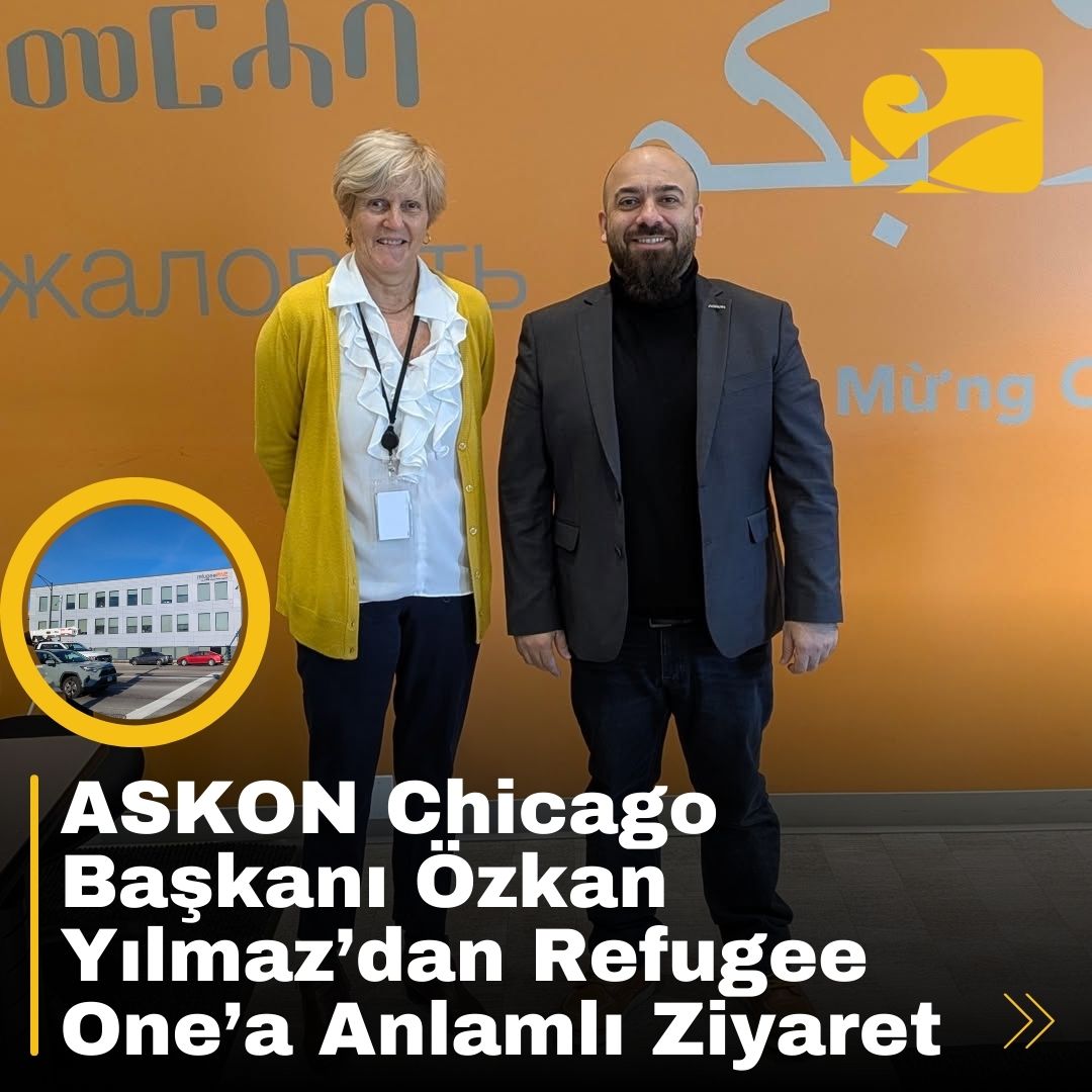 ASKON Chicago Başkanı Özkan Yılmaz, Refugee One lideri Helen Sweitzer ile bir araya geldi.