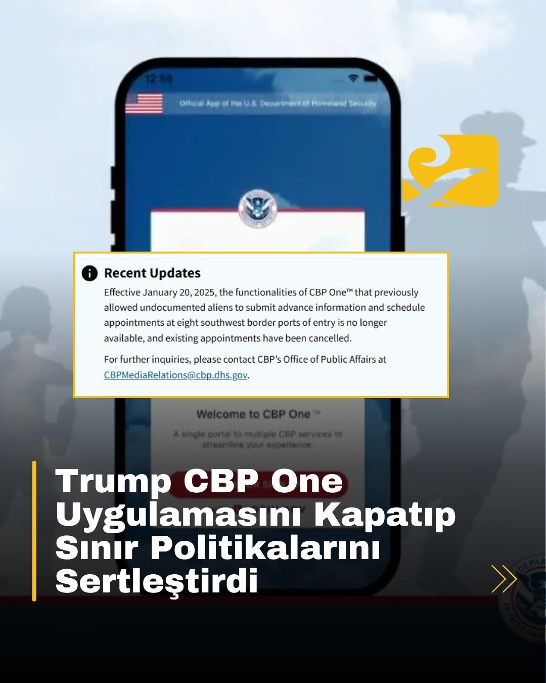 Trump yönetimi, CBP One uygulamasını kapatarak mülteci randevularını iptal etti.