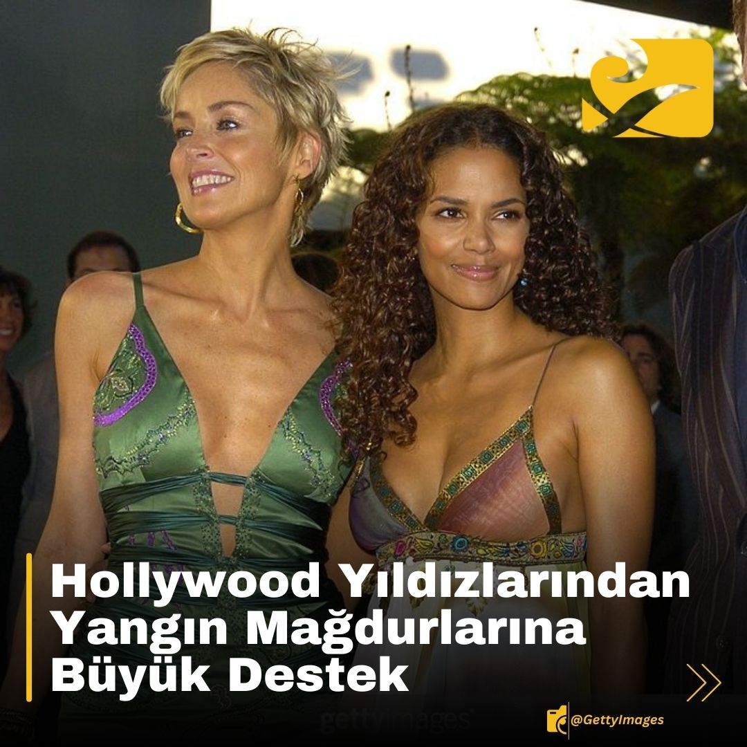 Sharon Stone ve Halle Berry, Los Angeles yangın mağdurlarına kıyafet bağışlayarak destek verdi.