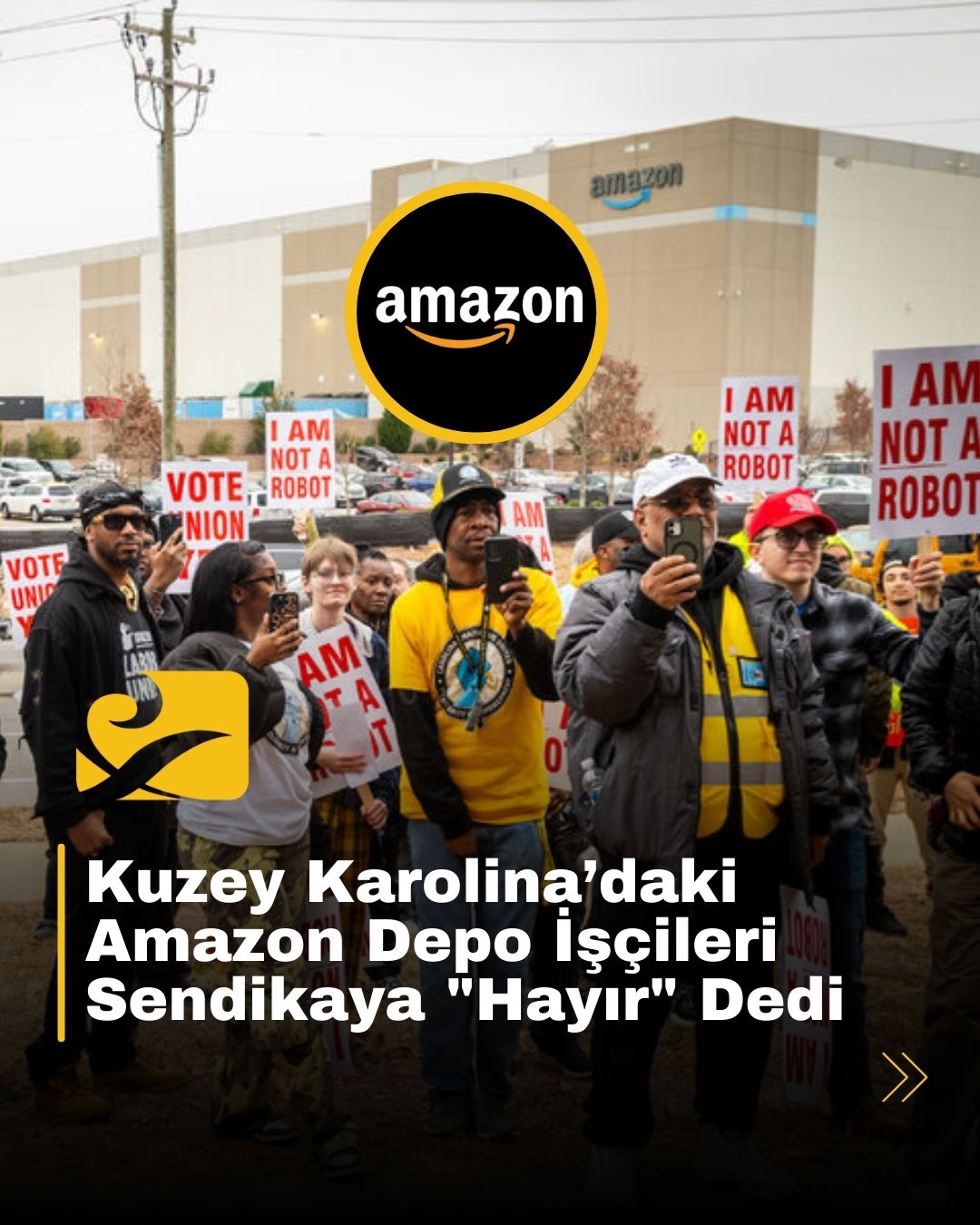 Kuzey Karolina’daki Amazon işçileri sendikalaşmayı büyük farkla reddetti
