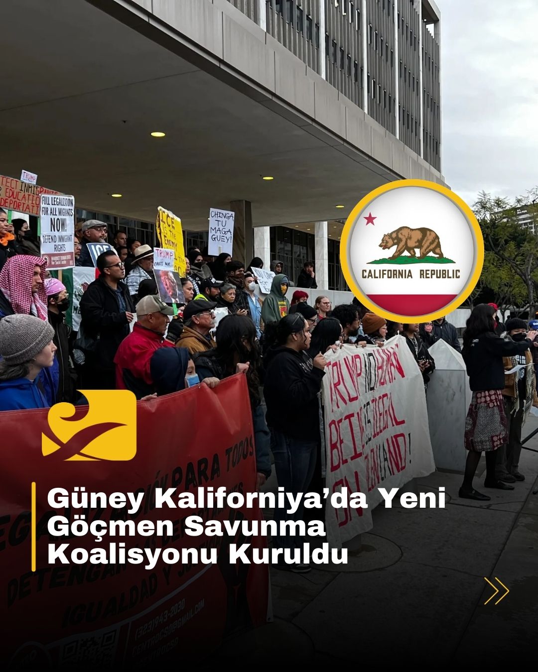 Los Angeles’ta yeni kurulan Göçmen Savunma Koalisyonu, ICE baskınlarına karşı direniş çağrısı yaptı