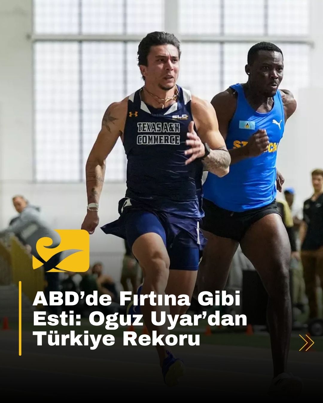 Türk atlet Oğuz Uyar, ABD’de düzenlenen yarışta 200 metre kapalı salon Türkiye rekorunu kırdı