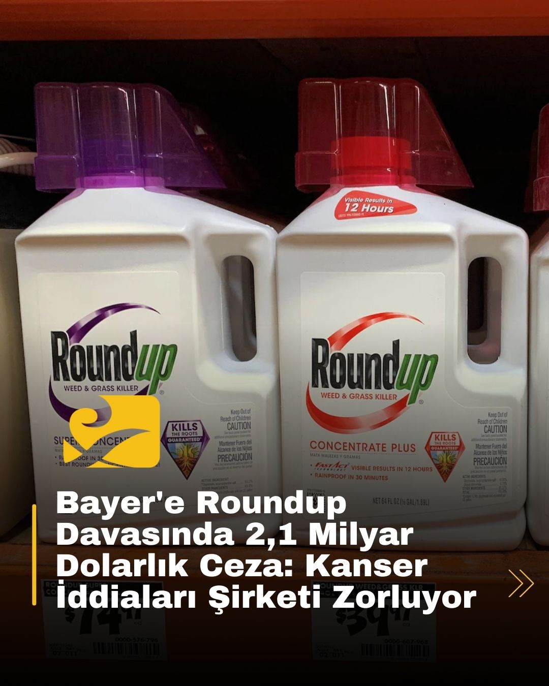 Bayer, Roundup davasında 2,1 milyar dolarlık tazminat cezası aldı. Bu karar, şirketin şimdiye kadarki en büyük hukuki darbelerinden biri oldu