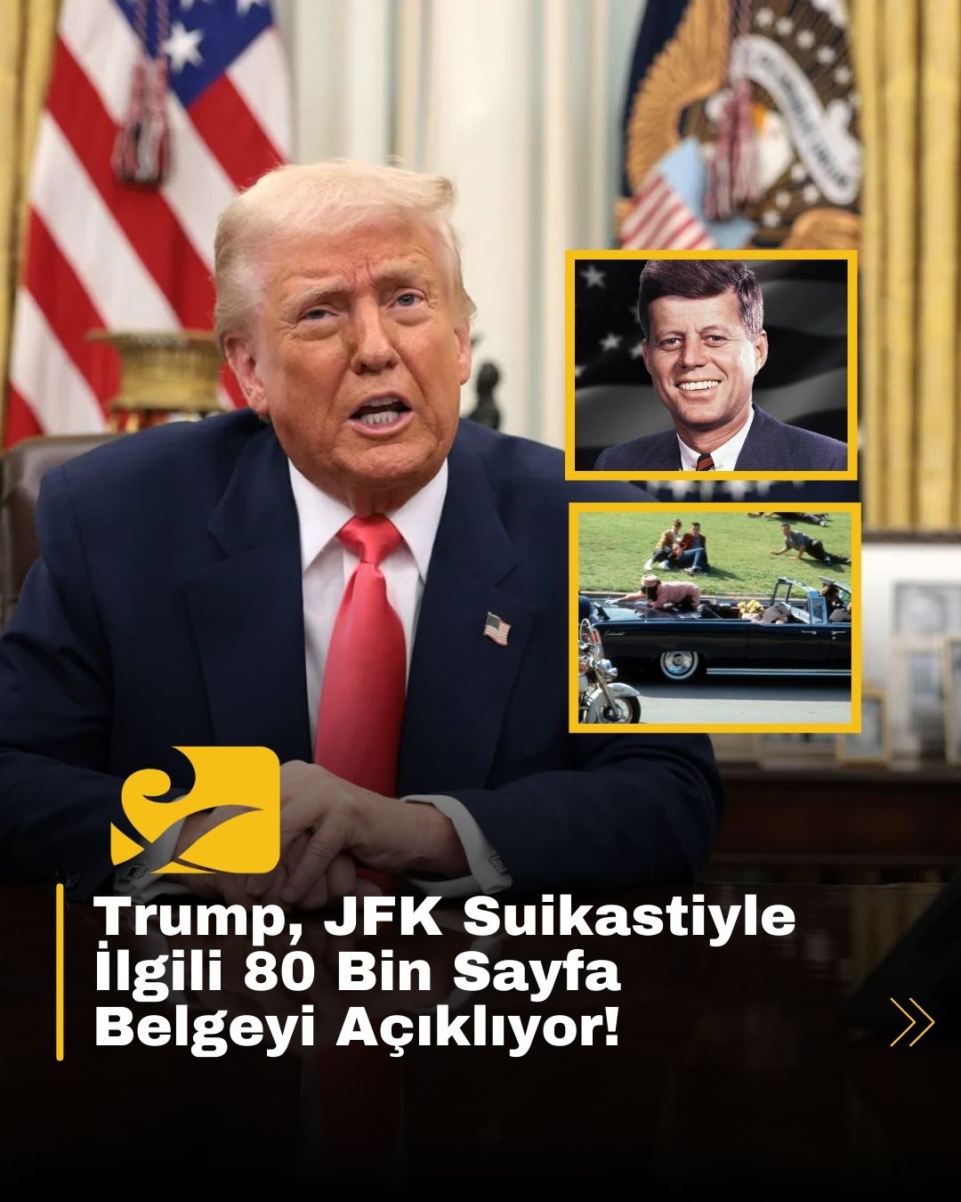 Donald Trump, JFK suikastiyle ilgili 80 bin sayfalık CIA ve FBI belgelerini açıklıyor