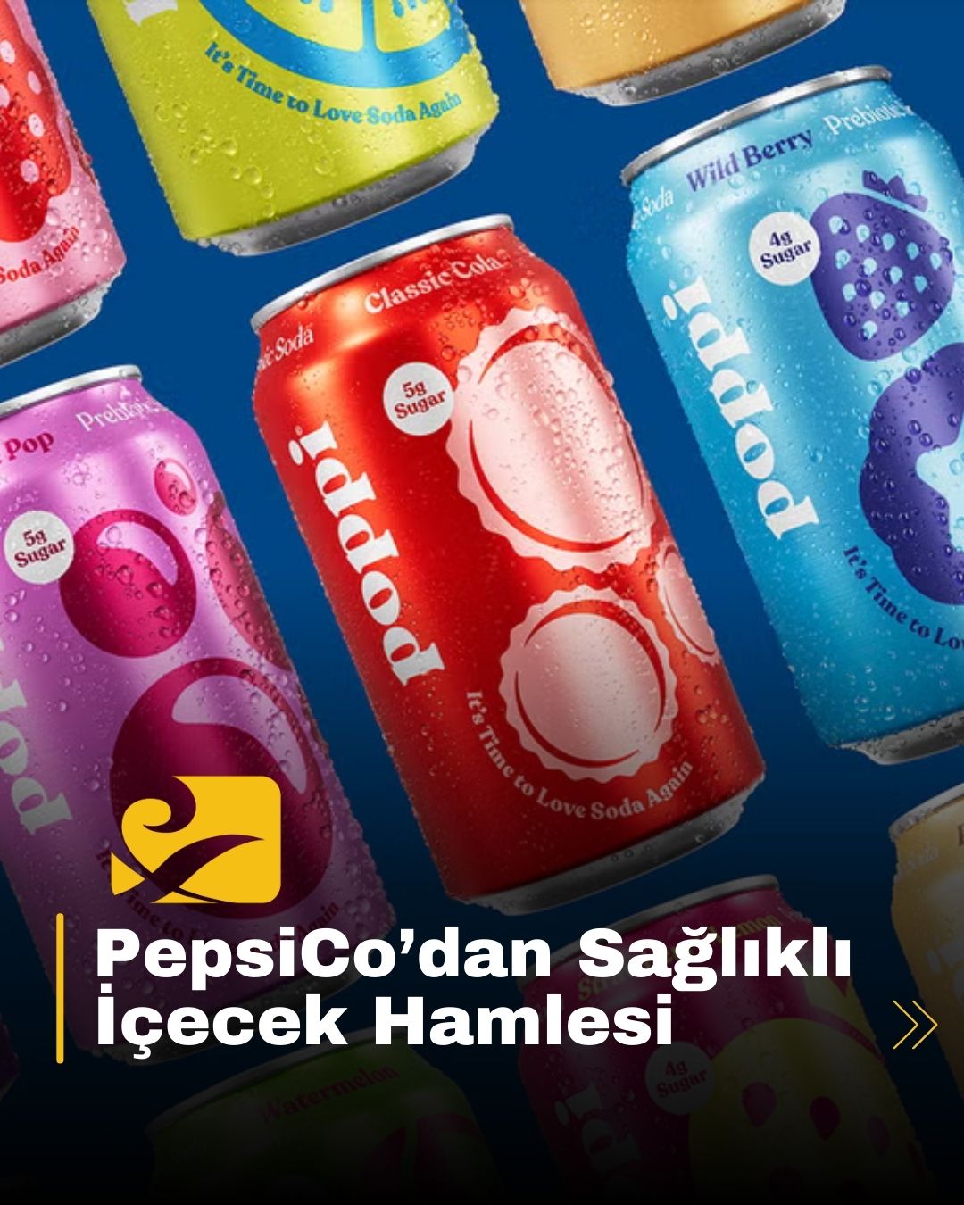 PepsiCo, sağlıklı içecek trendine ayak uydurarak prebiyotik soda markası Poppi’yi satın aldı