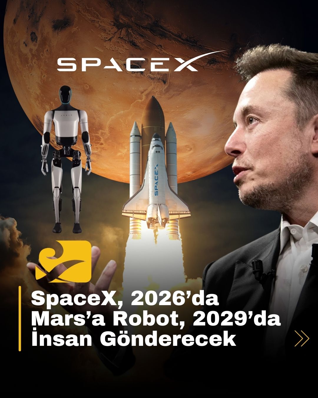 SpaceX, 2026’da Mars’a robot, 2029’da insan göndermeyi hedefliyor