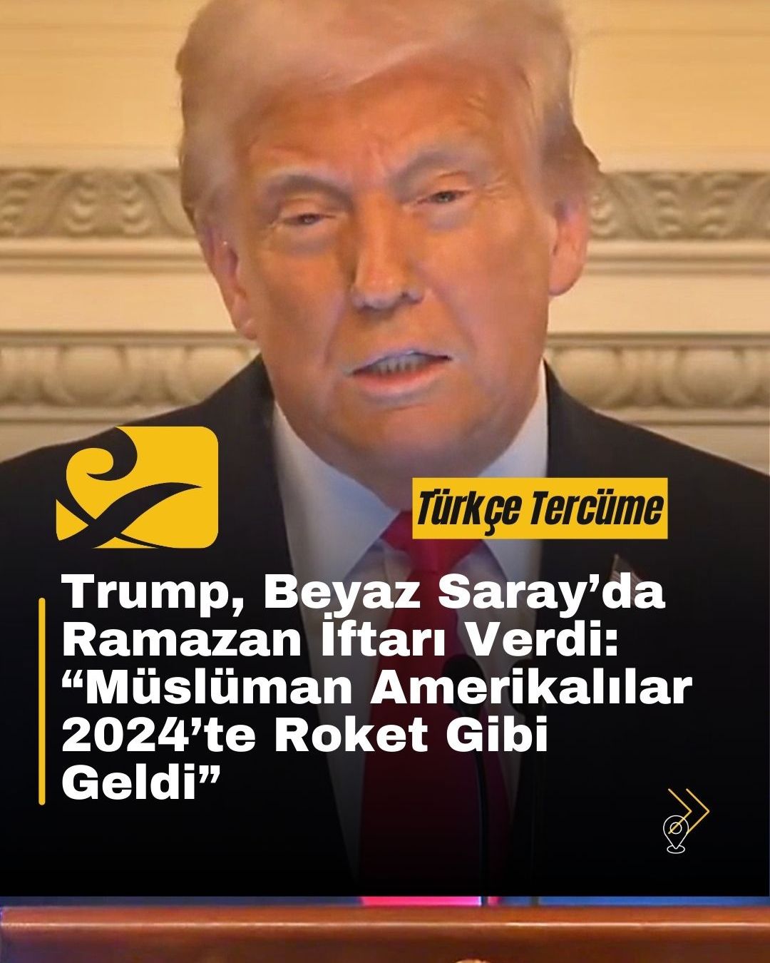 Trump, Beyaz Saray'daki iftar davetinde Müslüman Amerikalılara teşekkür etti
