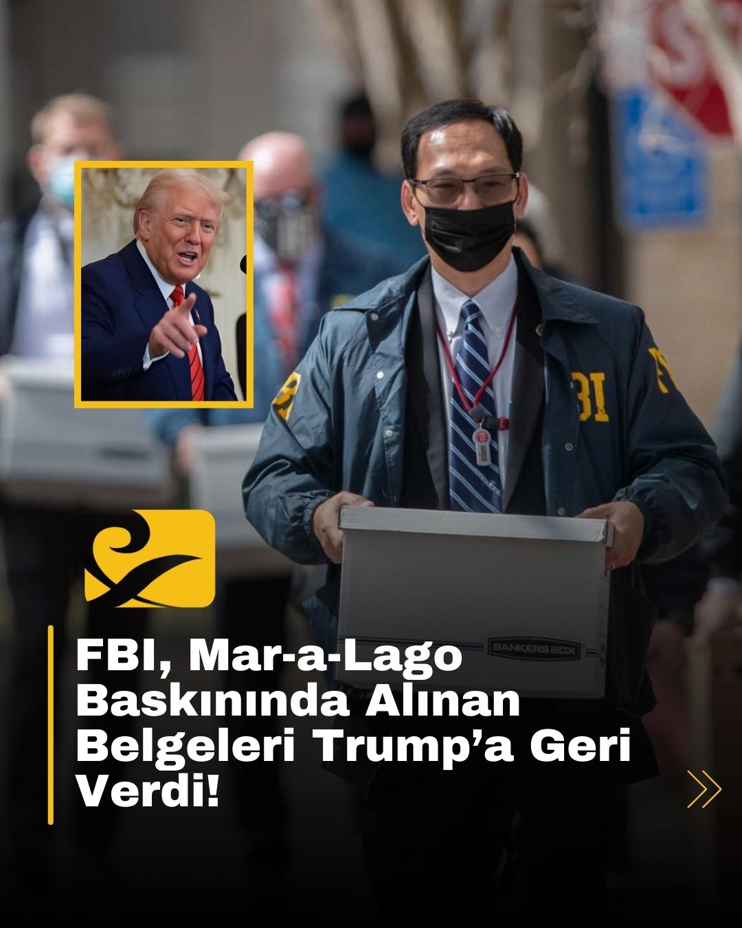 FBI, Mar-a-Lago baskınında aldığı belgeleri Donald Trump’a iade etti